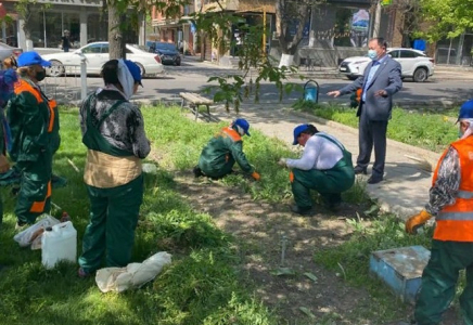 Шымкенттің басты көшелеріне 18 мың түп гүл көшеті отырғызылды