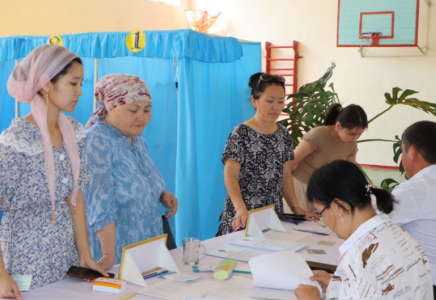 РЕФЕРЕНДУМ: Өз таңдауын жасауға келуші кентаулықтар өте белсенді қатысып жатыр