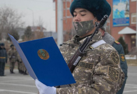 Шымкентте сарбаздар әскери ант қабылдады