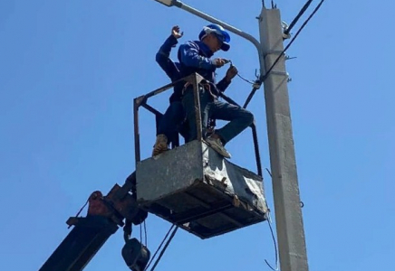 Шымкентте көшелерді  жарықтандыру жұмыстары жүргізіліп жатыр