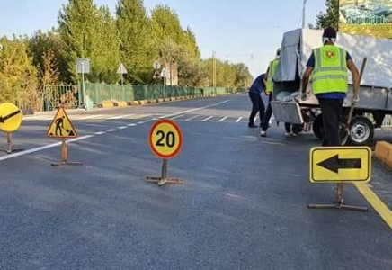 ТҮРКІСТАН: Шардара ауданында жол жөндеу жұмыстары жүргізіліп жатыр 