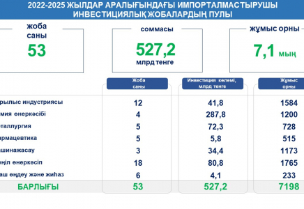 Шымкентте импортты алмастыратын 60-қа жуық жоба жүзеге асырылады